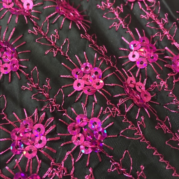 Deluxe sequin foldable fan (Passion Pink) - Picture 2 of 2